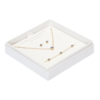 Gift Set Juwelen Sparkle Gold-Plated Safier verguld goud roestvrij staal